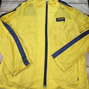 Vintage Cheetah Sport Jacket Windbreaker Nylon Full Zip Men’s Large Yellow